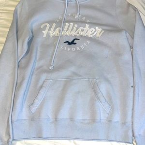 Hollister baby blue hoodie ;Medium